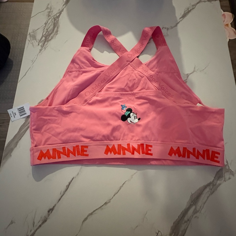 Outdoor Voices x Disney Minnie Mouse Sports Bra – 3XL – NWT